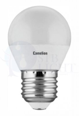 Лампа светодиодная LED5-G45/830/E27 5Вт шар 3000К тепл. бел. E27 390лм 220-240В Camelion 12028