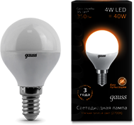 Лампа Gauss LED Globe 4W E14 2700K 1/10/50