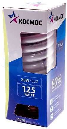 Лампа люминесцентная компакт. SPC 26Вт E27 спиральная 2700К КОСМОС LKsmT2SPC26wE2727 КОСМОС LKsmT2SPC26wE2727