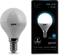 Лампа Gauss LED Globe 4W E14 4100K 1/10/50