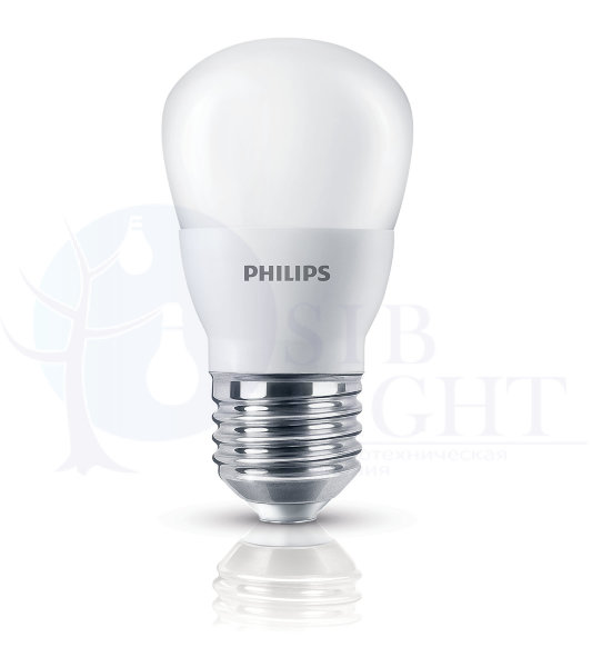 Светодиодная лампа Philips E27 4W = 40W теплый свет EyeComfort