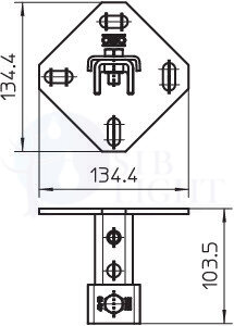 Настенный держатель 134x110x102 горячий цинк OBO Bettermann 1123191