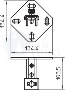 Настенный держатель 134x110x102 горячий цинк OBO Bettermann 1123191
