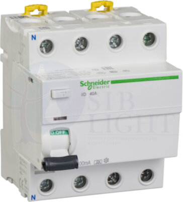 Выключатель дифференциального тока 4P 40А 100мА Acti 9 (тип А) Schneider Electric A9R22440