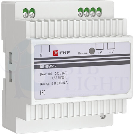 Блок питания 12В DR-60W-12 EKF PROxima EKF dr-60w-12