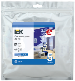 Лента светодиодная 5м LSR-2835B60-4,8-IP20-12В IEK