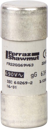 ПРЕДОХРАНИТЕЛЬ ТИП GG,РАЗМЕР 22X58.63А Schneider Electric DF2FN63