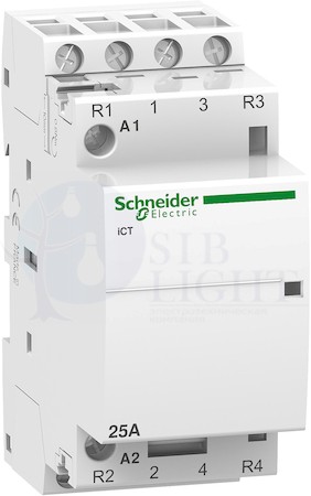 МОДУЛЬНЫЙ КОНТАКТОР iCT25A 2НО 2НЗ 220/240В АС 50Г Schneider Electric A9C20838