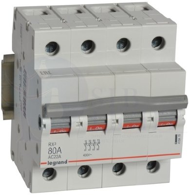 RX3 Рубильник 4P 80А Legrand 419419