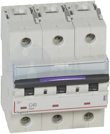 DX3 Автоматический выключатель 50кА 40А 3P C Legrand 410165