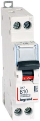 Автомат 1P+N 10А DX3 (6 кА, B) Legrand 407473