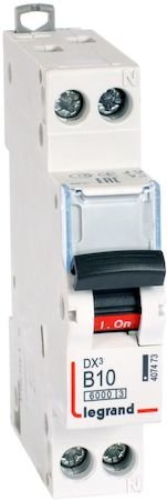 Автомат 1P+N 10А DX3 (6 кА, B) Legrand 407473