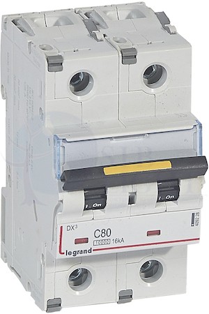 Автомат 2P 80А DX3 (16 кА, C) Legrand 409228