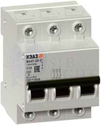 Автомат 3P 2А ВА47-29 (4.5 кА, C) КЭАЗ 253160