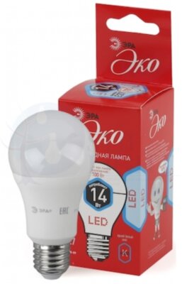 Лампа светодиодная LED A60-14W-840-E27,груша,14Вт,нейтр,E27 ERA Б0030029