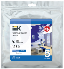 Лента светодиодная 5м LSR-2835B60-4,8-IP65-12В IEK