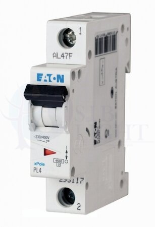 Автоматический выключатель PL4 1P 10А (C) 4.5кА, EATON 0000293123