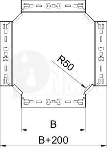 RKM 850 FT Крестообразная секция 85x500 OBO Bettermann 7027111