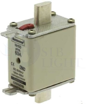 Предохранитель NH 63A 500V 00 GG , 63NHG00B EATON 63NHG00B