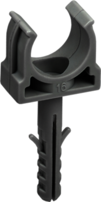 Держатель с защёлкой и дюбелем CT16 (без винта) IEK CTA10MP-CT16-K41-100