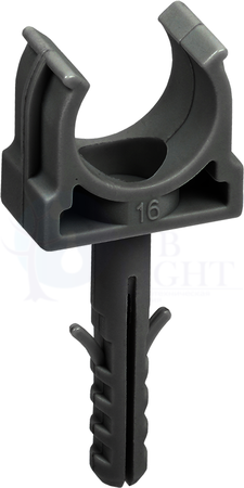 Держатель с защёлкой и дюбелем CT16 (без винта) IEK CTA10MP-CT16-K41-100