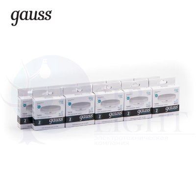 Лампа Gauss LED Elementary GX53 9W 680lm 4100K 1/10/100