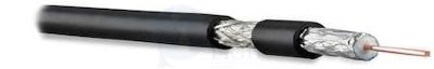 Кабель COAX-RG6-OUTDOOR коакс. RG-6; 75 Ом (ТВ; SAT; CATV) жила 18 AWG для внешн. прокл. (+60C - -40C) общ. диаметр 6.9мм PE Hyperline 34640
