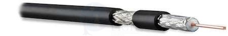 Кабель COAX-RG6-OUTDOOR коакс. RG-6; 75 Ом (ТВ; SAT; CATV) жила 18 AWG для внешн. прокл. (+60C - -40C) общ. диаметр 6.9мм PE Hyperline 34640
