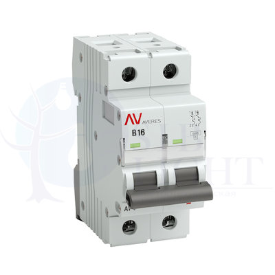 Выключатель автоматический AV-6 2P 16A (B) 6kA AVERES EKF mcb6-2-16B-av