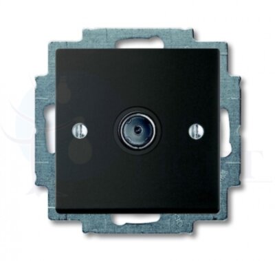 ABB BJB Basic 55 Шато (чёрн) Розетка TV оконечная ABB 1724-0-4313