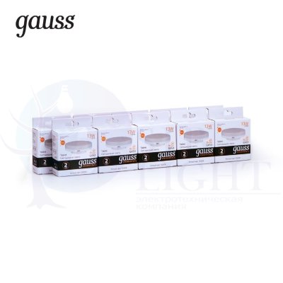 Лампа Gauss LED Elementary GX53 13W 890lm 3000K 1/10/100