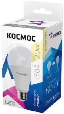 Лампа светодиодная LED A65 20Вт 220В E27 3000К Космос Lksm_LED20wA65E2730 КОСМОС Lksm_LED20wA65E2730