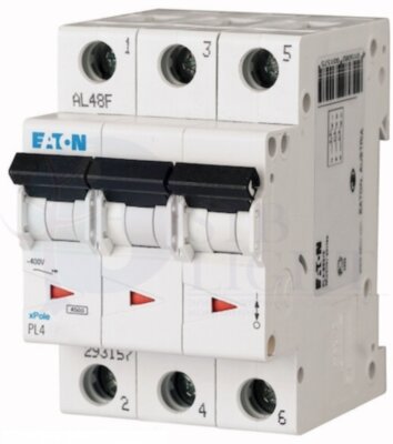 Автоматический выключатель PL4 3P 25А (C) 4.5кА, EATON 0000293162
