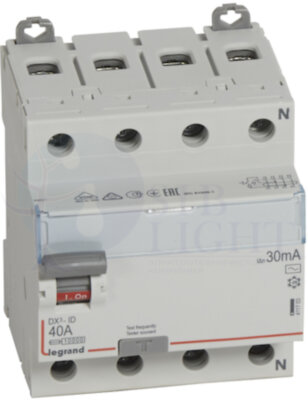 Выключатель дифференциального тока 4P 40А 0.03А DX3 (тип AC) Legrand 411703