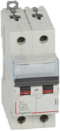 Автомат 2P 20А DX3 (10 кА, C) Legrand 407801