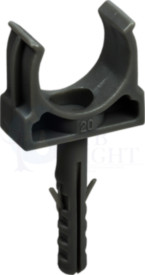 Держатель с защёлкой и дюбелем CT20 (без винта) IEK CTA10MP-CT20-K41-100
