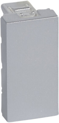 Заглушка 1 модуль Mosaic (с/у, алюминий) Legrand 079270