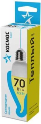 Лампа светодиодная LED BASIC CW 8.5Вт 220В E27 3000К Космос LkecLED 8.5wCWE2730 КОСМОС LkecLED8.5wCWE2730