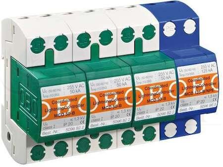 УЗИП для силовых сетей 3+NPE (Класс I), 255 В OBO Bettermann 5096879
