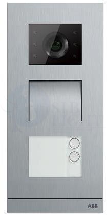 Станция вызова, видео, одноклавишная, со считывателем NFC/IC, сталь ABB M21322P1-S