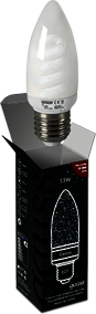 Энергосбер. люмин. лампа Gauss Candle 13W 4200K E27 1/10/50