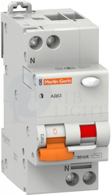 Дифференциальный автомат 1P+N 25А АД63 (тип AC, 4.5 кА) Schneider Electric 11471