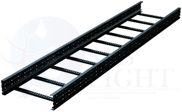 Лоток лестничный 200x400, лонжерон 2 мм, L 6 м, горячий цинк DKC ДКС ULH624HDZ