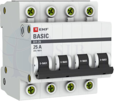 Выключатель нагрузки 4P 40А ВН-29 Basic EKF SL29-4-40-bas