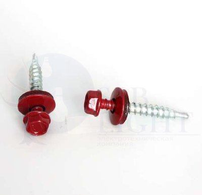 Саморез кровельный со сверлом 4.8х28 RAL-3011 (темно- красн.) (уп.60шт) контейнер БМ 1000985 БАЛТИЙСКИЕ МЕТИЗЫ 1000985