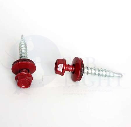 Саморез кровельный со сверлом 4.8х28 RAL-3011 (темно- красн.) (уп.60шт) контейнер БМ 1000985 БАЛТИЙСКИЕ МЕТИЗЫ 1000985