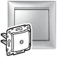 Розетка телевизионная Valena DIY (TV, под рамку, с/у, проходная, алюминий) Legrand 694346