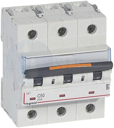 Автомат 3P 50А DX3 (25 кА, C) Legrand 409786