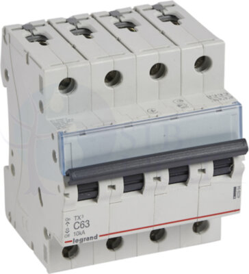 Автомат 4P 63А TX3 (10 кА, C) Legrand 403964