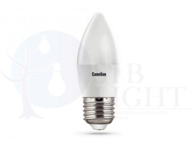 Лампа светодиодная LED8-C35/845/E27 8Вт свеча 4500К белый E27 750лм 170-265В Camelion 12390